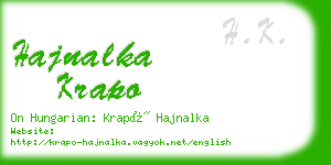 hajnalka krapo business card